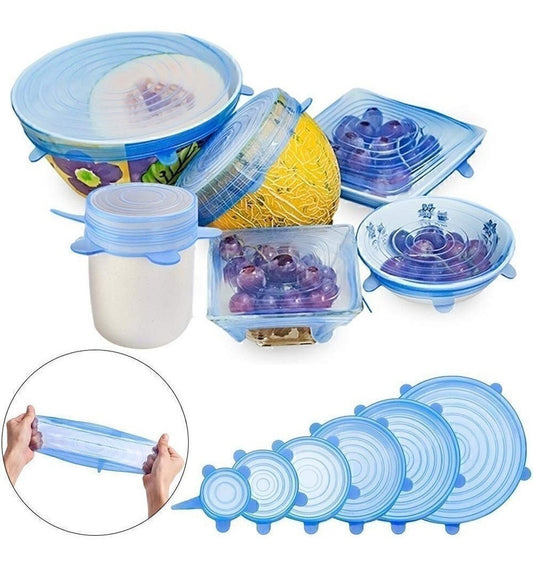 Tapas Ajustables de Silicona 6 Unidades