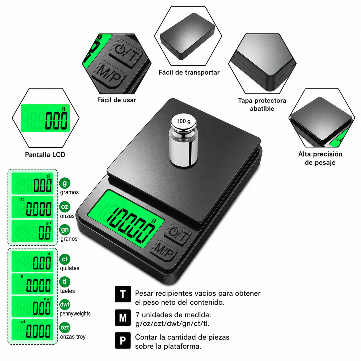 Balanza Digital de Precisión para Cocina
