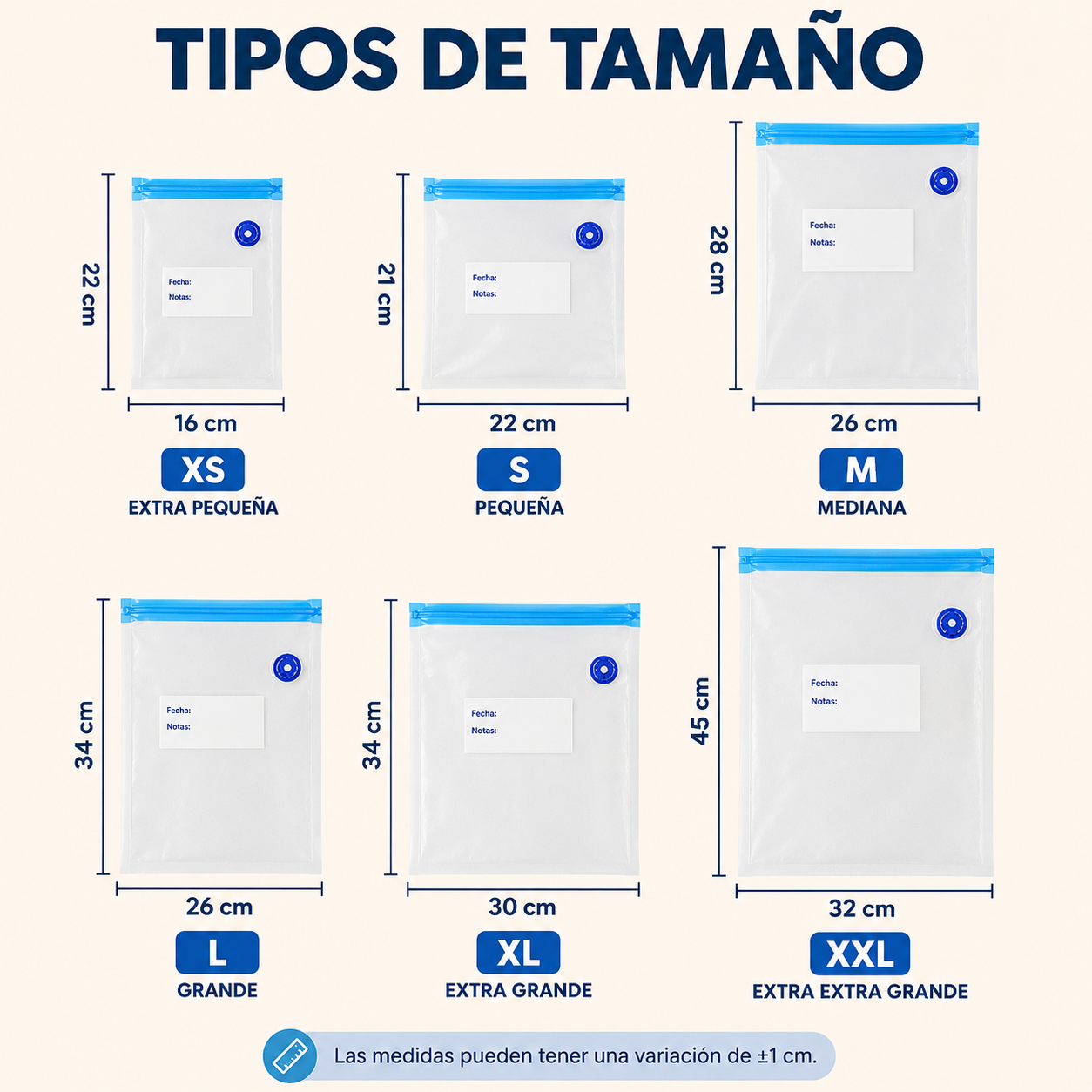 Bolsas Reutilizables al Vacío