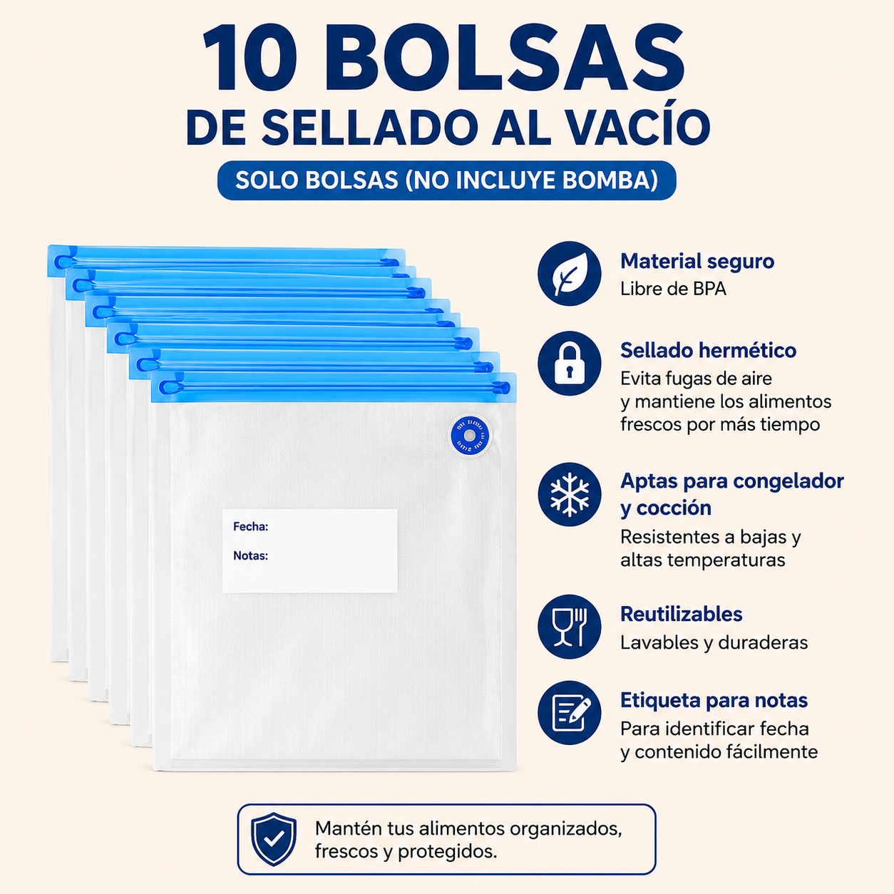 Bolsas Reutilizables al Vacío
