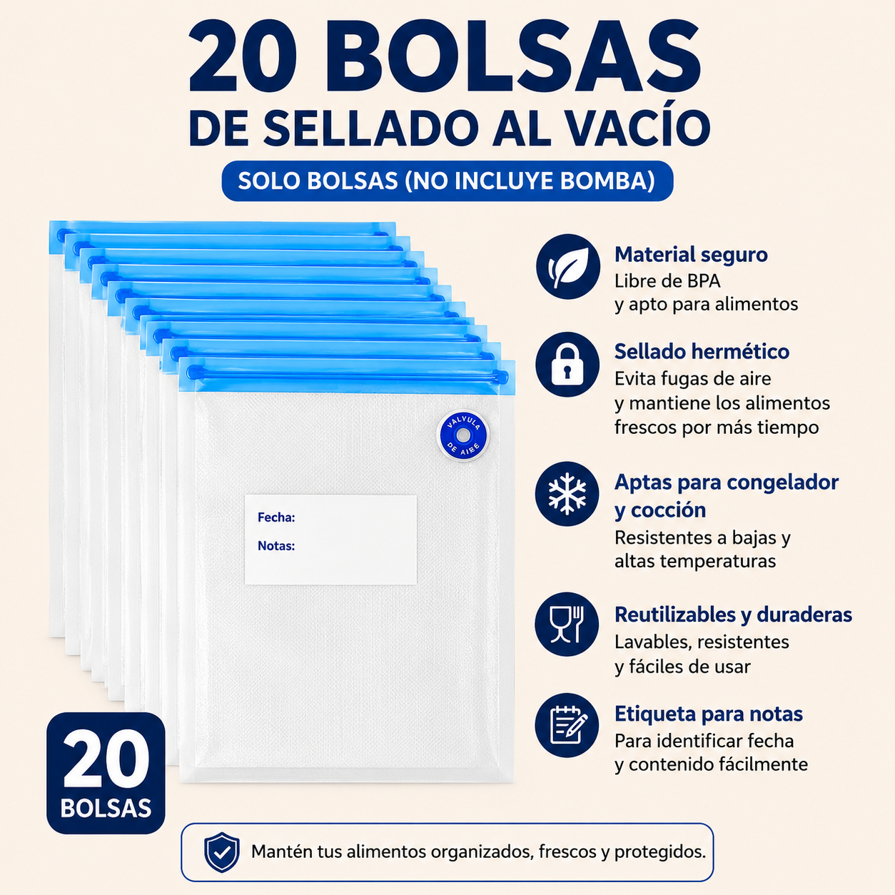 Bolsas Reutilizables al Vacío