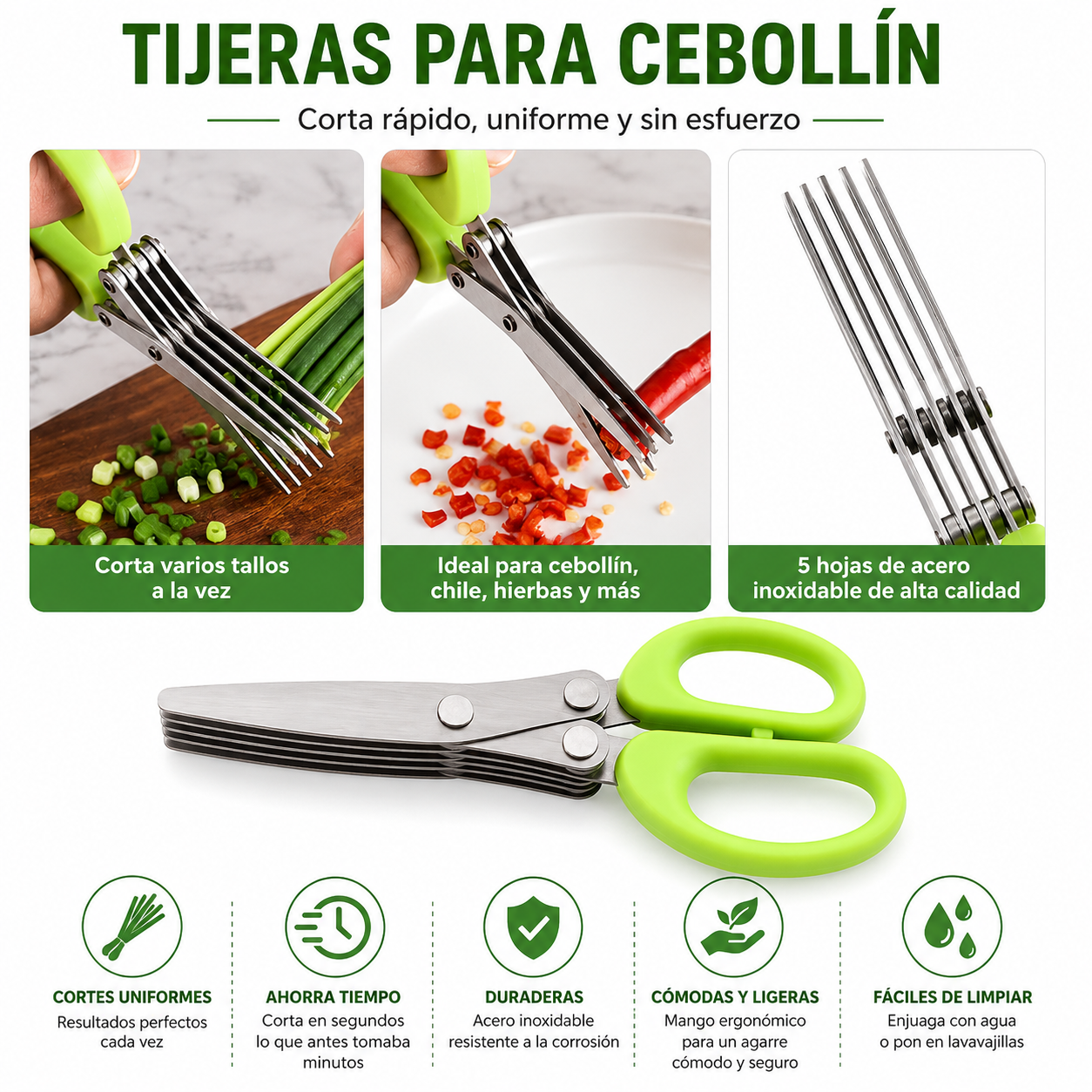 Tijeras Multihojas para Cocina
