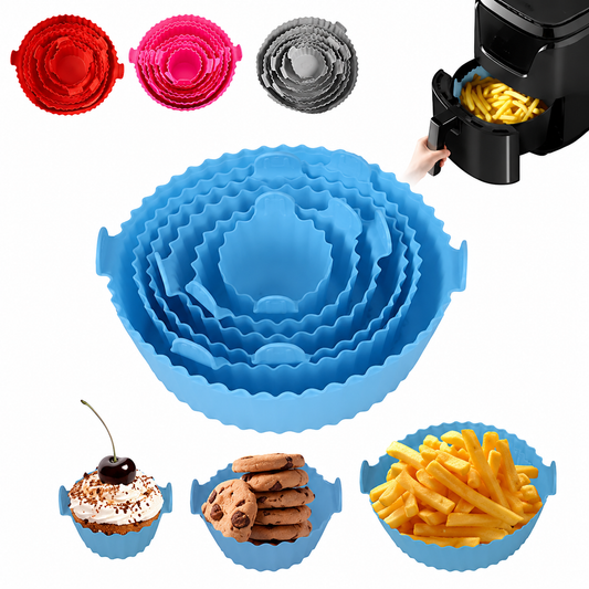 Kit de 6 Moldes de Silicona Antiadherente para Freidora de Aire