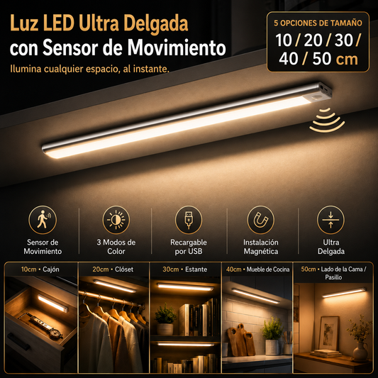 Luz LED Inalámbrica con Sensor de Movimiento